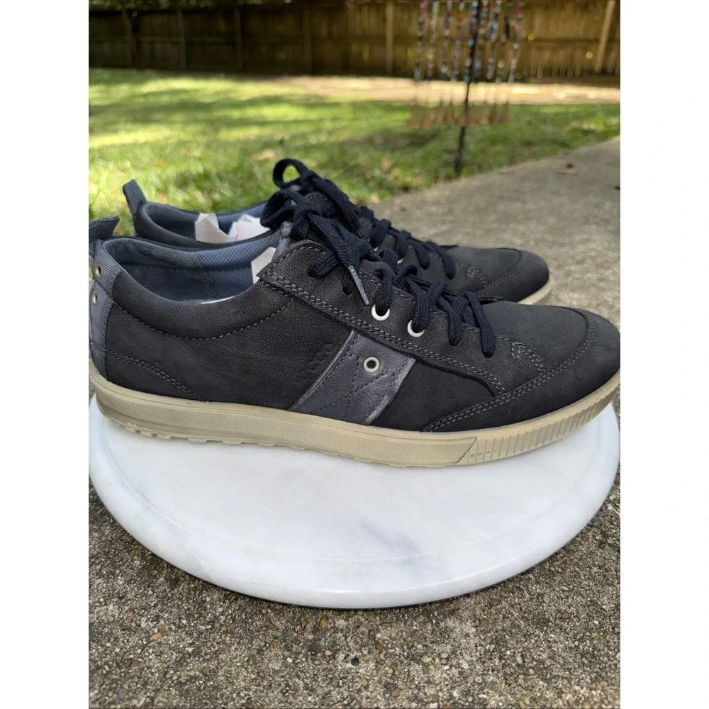 Ecco Shoes Men‎ US 13 Black Leather Oxford Lace Up Shoes Sneaker Driving Shoe